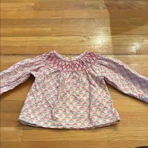 Zara Kids Pink and White Patterned Blouse